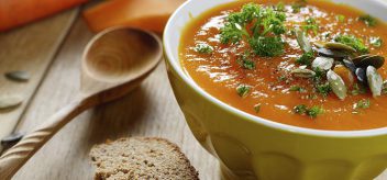 Roasted pumpkin apple soup is a healthier meal option for you around the holidays.