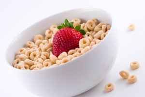 cereal with strawberries