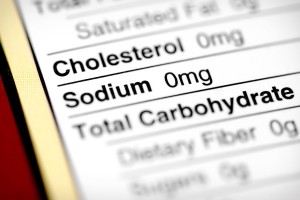 nutrition label - sodium focus
