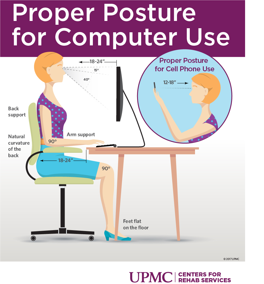 Learn how to maintain proper posture at your desk