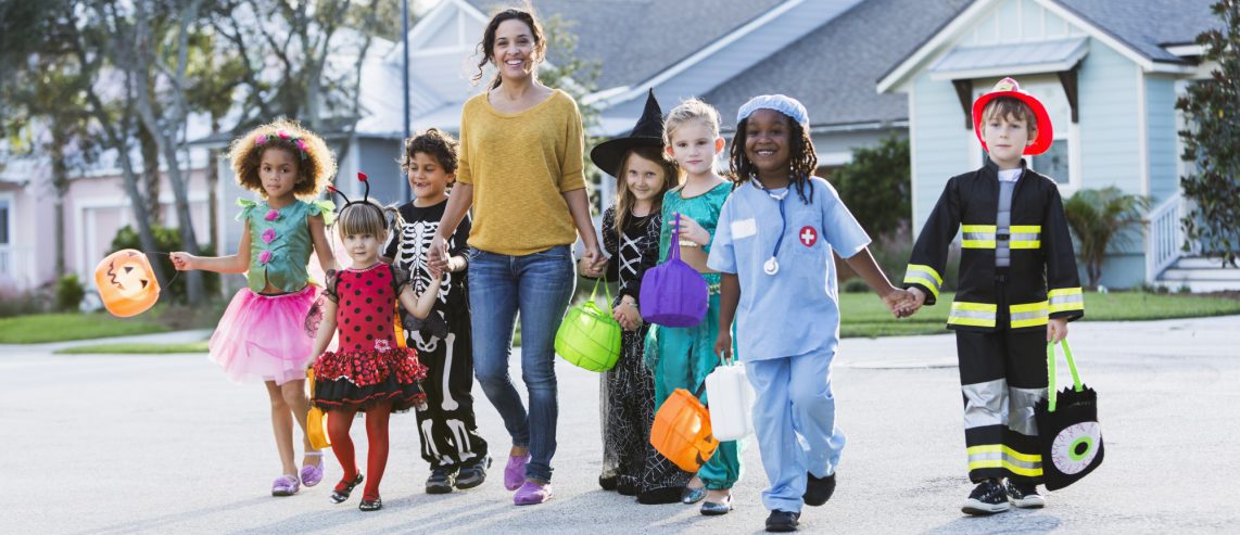 Wearing reflective clothing, chaperoning young children, and following street safety are important ways to stay safe while trick-or-treating.