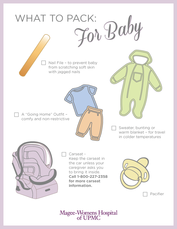 what to pack for baby