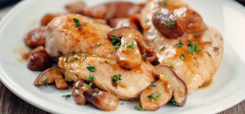 This healthy chicken breast in mushroom sauce recipe dish makes for a guilt-free dinner.