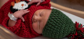 View UPMC Magee-Womens Hospital newborns wear ugly Christmas sweaters