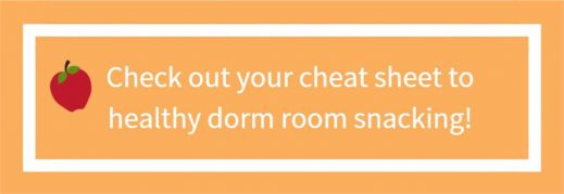 Check out your cheat sheet to healthy dorm room snacking!