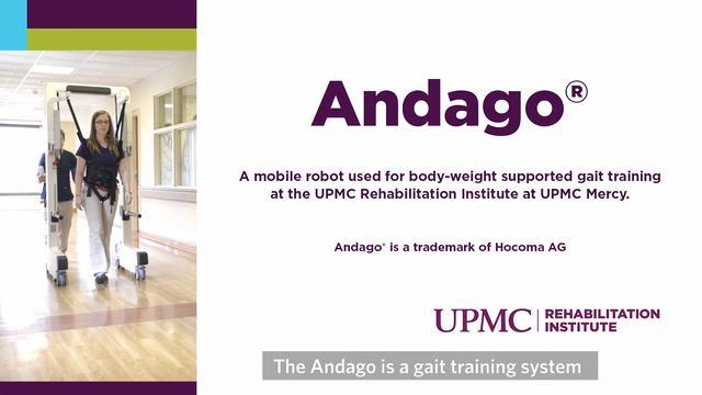 The Andago is a mobile robot used for gait training.