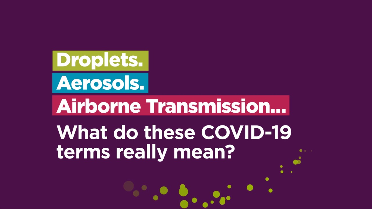 In the wake of COVID-19, what do these terms mean? Understand the definitions of aerosol, droplet, and airborne.