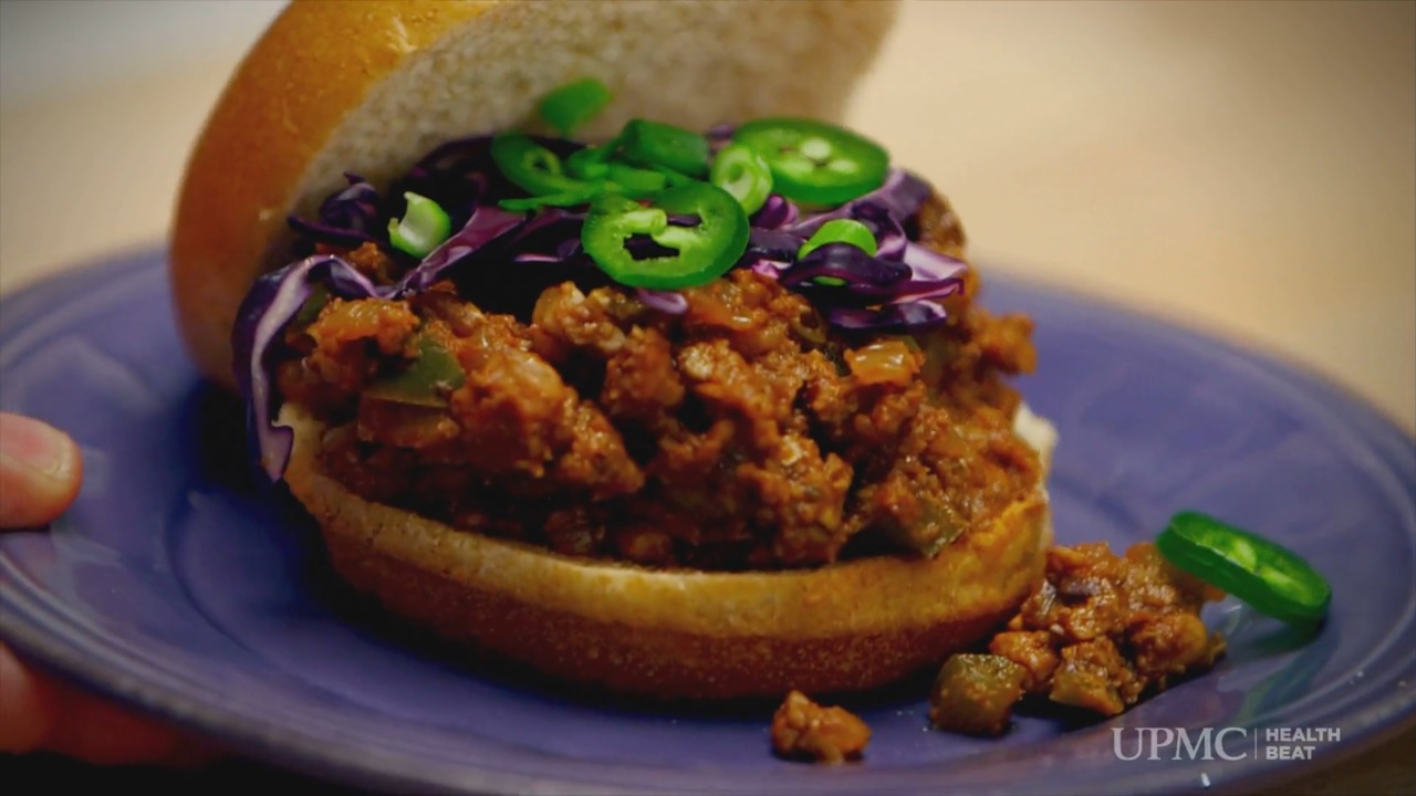 Try this vegan sloppy joe for your next dinner. We add some spice in our version with jalapenos for topping.