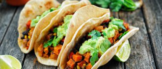 Shake up your usual taco filling with roasted and spiced butternut squash and finish your taco with your favorite toppings. Get the recipe.